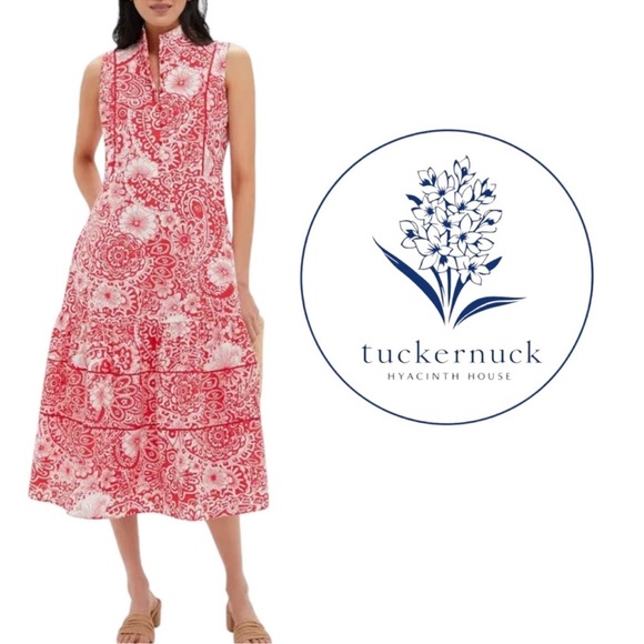 Tuckernuck Dresses & Skirts - NWT! Tuckernuck/Hyacinth House and White Floral Midi Dress, Size Small